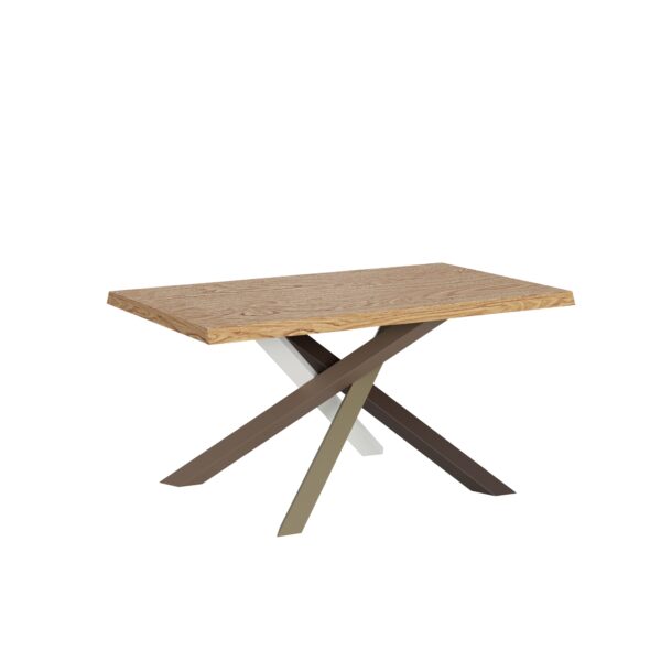 Tavolo allungabile 160/260x90 cm Versalux rovere scortecciato gambe multicolore 4/C