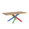 Tavolo allungabile 200/250x90 cm Versalux rovere scortecciato gambe multicolore 4/B