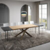 Tavolo allungabile 200/300x90 cm Versalux rovere scortecciato gambe multicolore 4/C - immagine 4