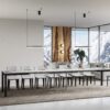 Tavolo allungabile 160/420x90 cm Everyday Evolution bianco frassino telaio e gambe antracite - immagine 4