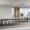 Tavolo allungabile 180/440x90 cm Everyday Evolution noce telaio e gambe antracite - immagine 4
