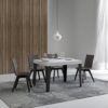 Tavolo allungabile 110/194x70 cm Flame bianco frassino gambe antracite - immagine 2