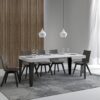 Tavolo allungabile 110/194x70 cm Flame bianco frassino gambe antracite - immagine 3