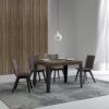 Tavolo allungabile 110/194x70 cm Flame noce gambe antracite - immagine 2