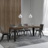 Tavolo allungabile 110/194x70 cm Flame noce gambe antracite - immagine 3