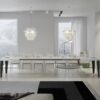 Tavolo allungabile 120/380x90 cm Flame bianco frassino gambe antracite - immagine 4