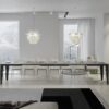 Tavolo allungabile 120/380x90 cm Flame Evolution cemento telaio e gambe antracite - immagine 4