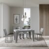 Tavolo allungabile 140/400x90 cm Naxy cemento - immagine 2