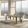 Tavolo allungabile 160/420x90 cm Paxon Premium quercia natura gambe antracite - immagine 2