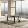 Tavolo allungabile 120/380x90 cm Paxon Evolution cemento telaio e gambe antracite - immagine 2