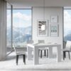 Tavolo allungabile 130/390x90 cm Roxell Premium bianco frassino - immagine 2