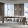 Tavolo allungabile 200/304x90 cm Roxell noce - immagine 3