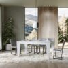 Tavolo allungabile 200/304x90 cm Spimbo Premium bianco frassino - immagine 2