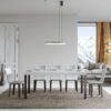 Tavolo allungabile 180/440x90 cm Everyday bianco frassino gambe antracite - immagine 2