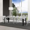 Tavolo allungabile 90/246x90 cm Flame bianco frassino gambe antracite - immagine 3