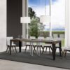 Tavolo allungabile 90/246x90 cm Flame noce gambe antracite - immagine 3