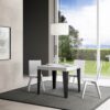 Tavolo allungabile 90/246x90 cm Flame bianco frassino gambe antracite - immagine 2