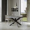 Tavolo allungabile 120/380x90 cm Volantis cemento gambe antracite - immagine 2