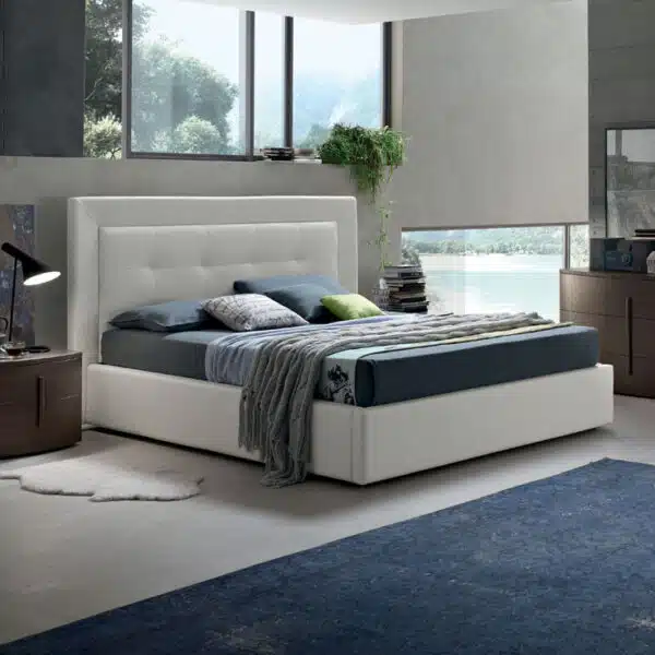 Deo - Letto matrimoniale moderno imbottito MARONESE ACF