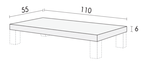 Anna - Tavolino moderno da salotto con gambe in legno TA335