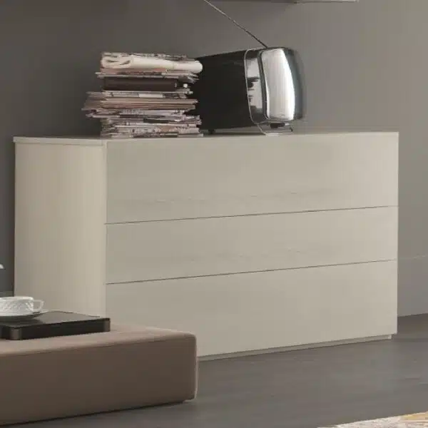 Way - Comò cassettone moderno 3 cassetti L 122 cm MARONESE ACF