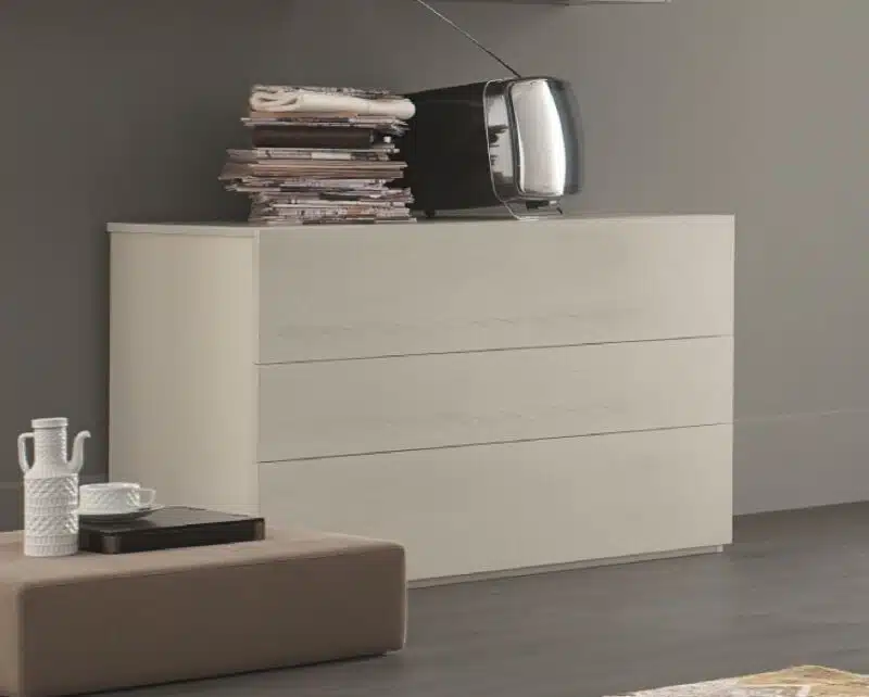 Way - Comò cassettone moderno 3 cassetti L 122 cm MARONESE ACF
