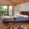 Monet Plus - Letto matrimoniale design moderno e minimale imbottito in tessuto o ecopelle