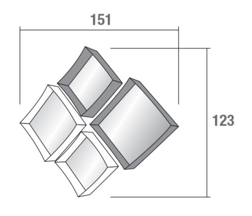 Marzia - Mobile per ingresso specchiere design componibili comp. 538