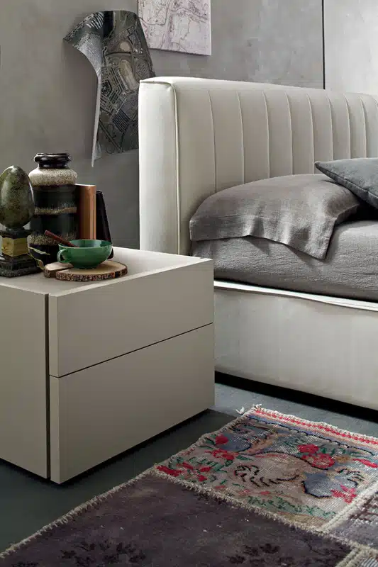 Eden - Comodino moderno 2 cassetti L 57,5 cm MARONESE ACF