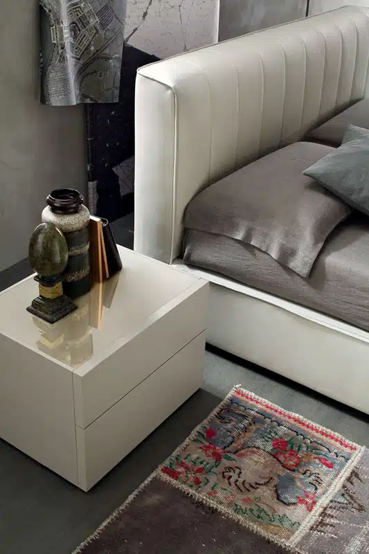 Eden - Comodino moderno 2 cassetti L 57,5 cm MARONESE ACF