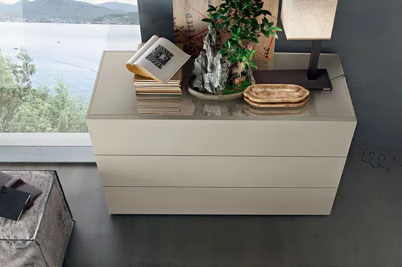 Eden - Comò cassettone moderno 3 cassetti L 122,5 cm MARONESE ACF