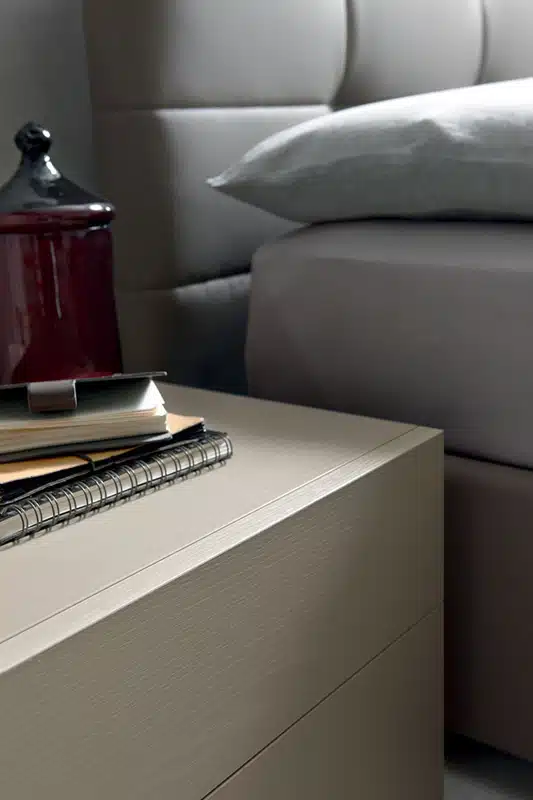 Eden - Comodino moderno 2 cassetti L 57,5 cm MARONESE ACF