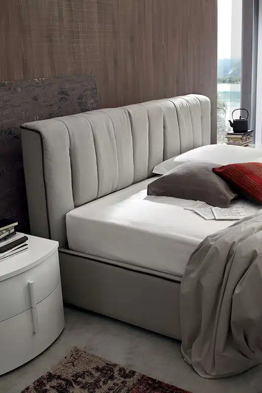 Oliver TOP - Letto matrimoniale con cuscini regolabili in tessuto o ecopelle MARONESE ACF
