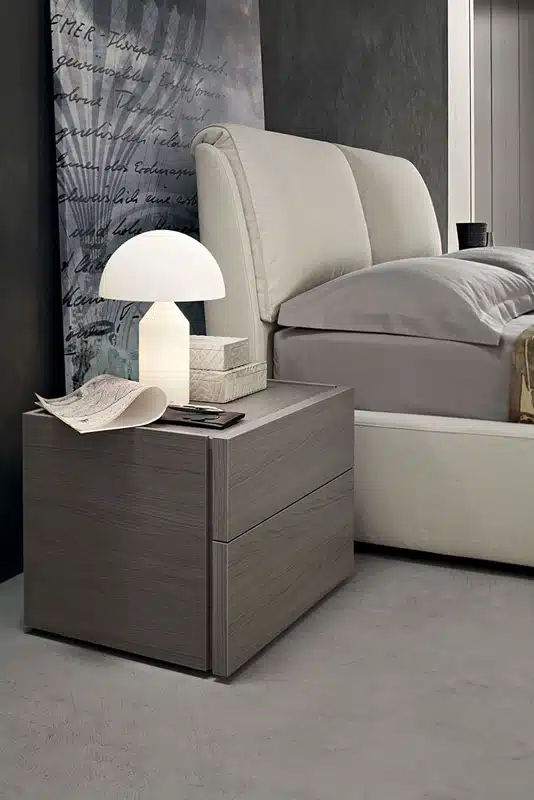 Eden - Comodino moderno 2 cassetti L 57,5 cm MARONESE ACF