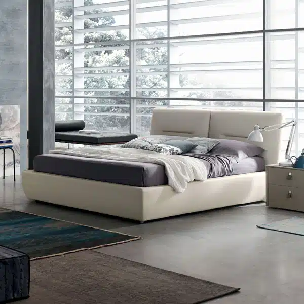 Elio - Letto matrimoniale moderno imbottito MARONESE ACF