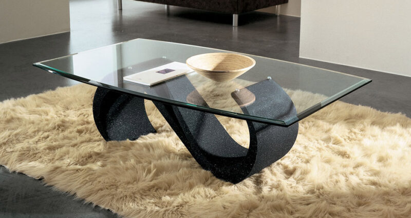 Mara - Tavolino moderno da salotto in mineral marmo TA126