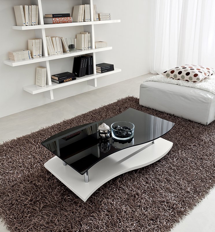 Progetti Tavolino con ruote per divano dal design moderno ed elegante  collezione Trottolo