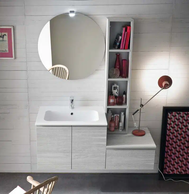 CL008 - Mobile arredo bagno design L.121 cm personalizzabile COMPAB