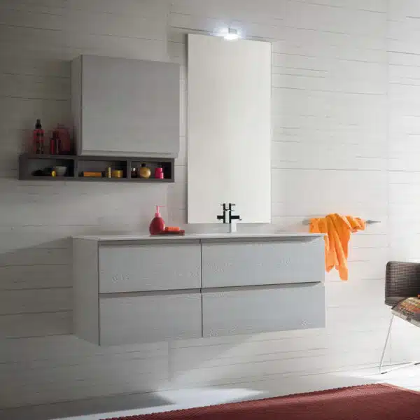 CL011 - Mobile arredo bagno design L.120,5 cm personalizzabile COMPAB