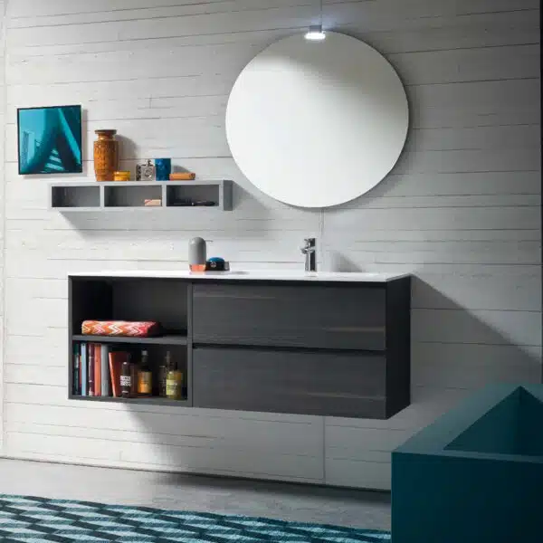 CL012 - Mobile arredo bagno design L.120,5 cm personalizzabile COMPAB