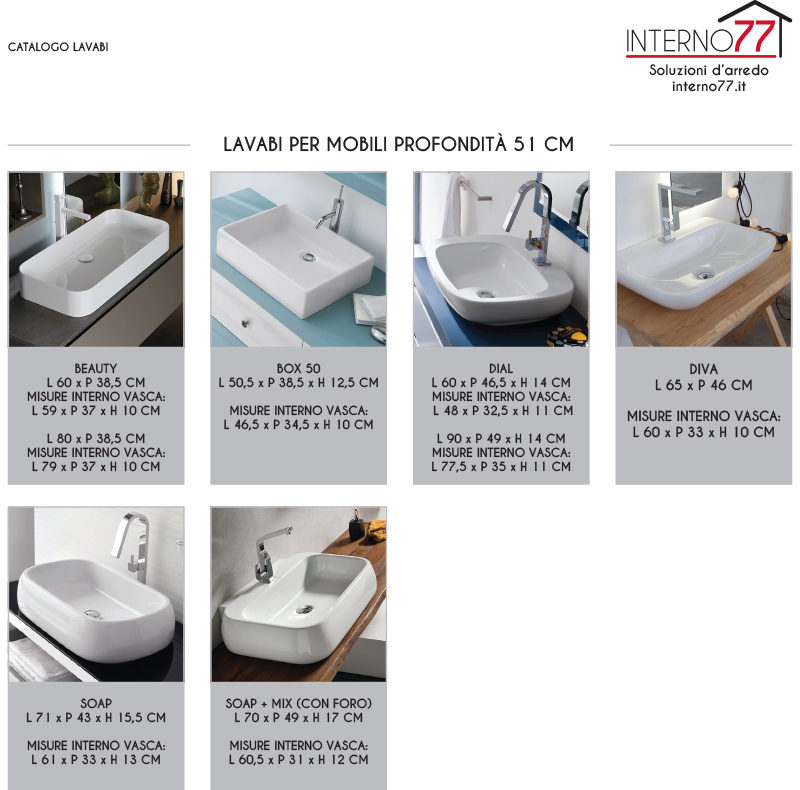 LAVABI TUTTOFUORI 51CM