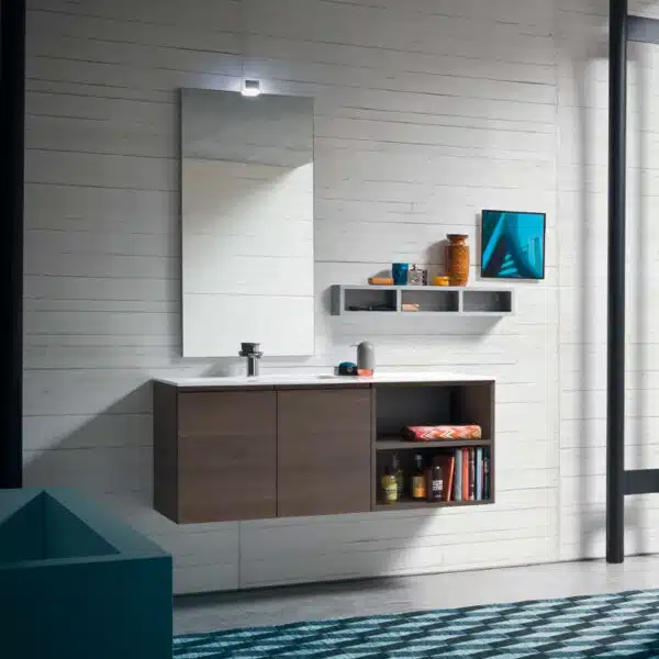 CL013 - Mobile arredo bagno design L.120,5 cm personalizzabile COMPAB