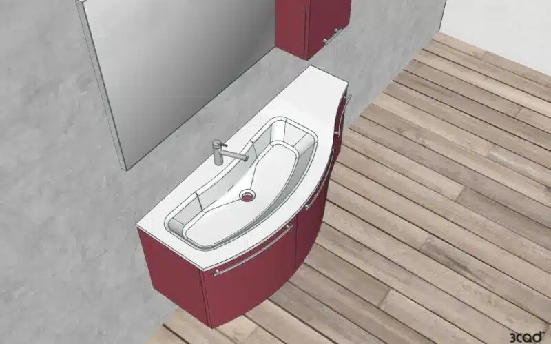Mobile Bagno Curvo Arcom Jolly W907 - Design Moderno Italiano - foto 5