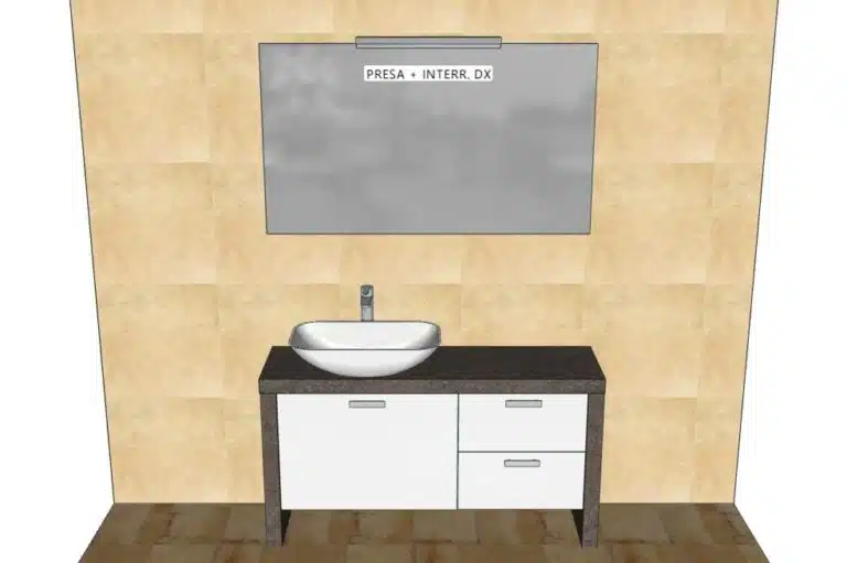 Progetto di arredobagno INTERNO77, rendering 1