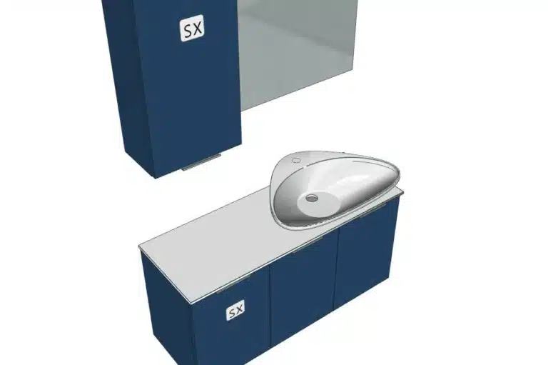 Progetto di arredobagno INTERNO77, rendering 2