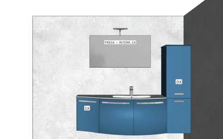 Progetto di arredobagno INTERNO77, rendering 8