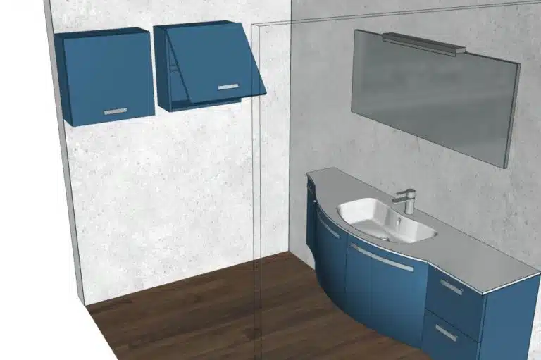Progetto di arredobagno INTERNO77, rendering 11