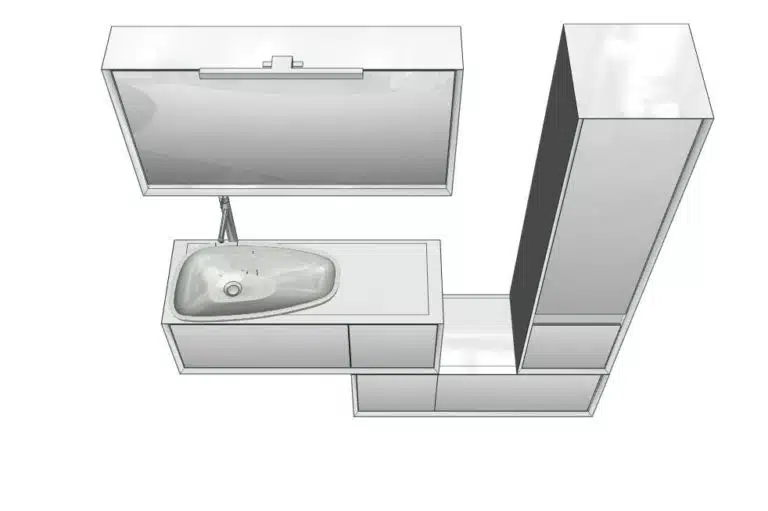 Progetto di arredobagno INTERNO77, rendering 19
