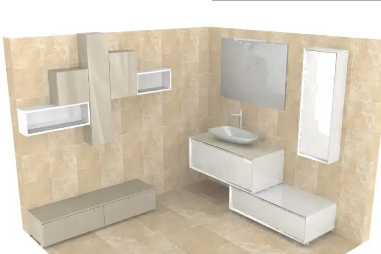 Progetto di arredobagno INTERNO77, rendering 26