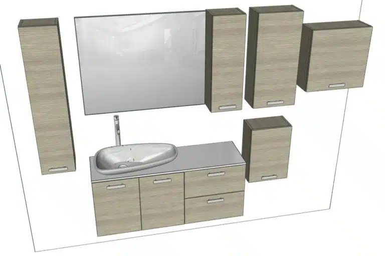Progetto di arredobagno INTERNO77, rendering 34